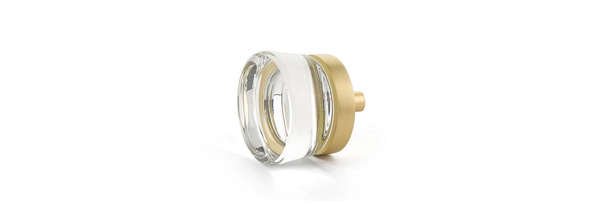 Wide Disc Glass Knob