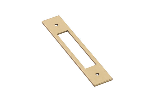 Modern Pull Backplate for Pulls in Satin Brass